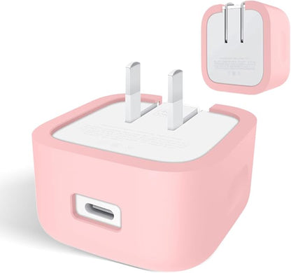 Silicone Case for Apple 40W Dynamic Power Adapter,Soft Silicone Protective Cover for Dynamic Power Adapter,Shockproof,Fall-Resistant,Pink
