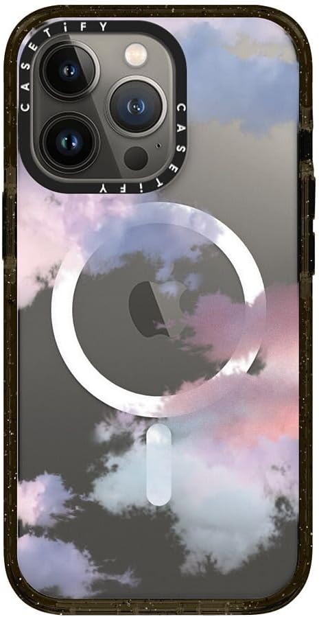 CASETiFY Impact Case for iPhone 13 Pro Compatible with Magsafe - Clouds - Clear Black