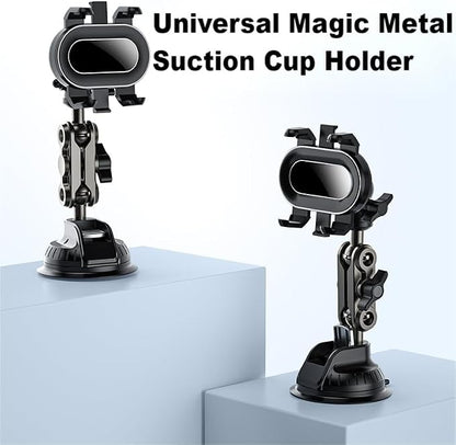Ultra-Strong Suction Cup Phone Mount for Car - Anti-Shock & Noiseless Dashboard & Windshield Holder, 360° Adjustable Hands-Free Mount for All Smartphone (02)