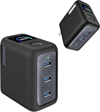 Case for Anker Prime 160W 3-Port Compact Charger – Soft Silicone Protective Cover for Dynamic Charger,Shockproof Dustproof Charging Block Protector Sleeve[Black]