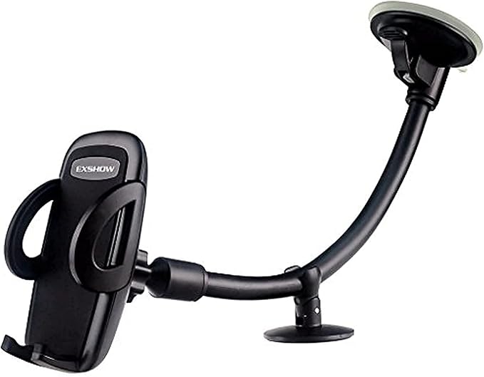 EXSHOW Portable Electronic Device Mount, Black, Compatible with iPhone 11 Pro Max/11/XS Max/XS/XR/X/8 Plus/8/7 Plus/7/6S Plus/6S/SE