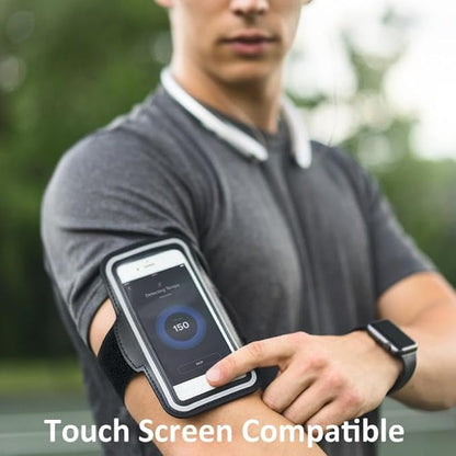 Running Armband Sports White Compatible with TCL 30/30 XE/40 X/40 XE/50 XE/50 LE 5G, Gym Workout Case Cover Band Arm Strap