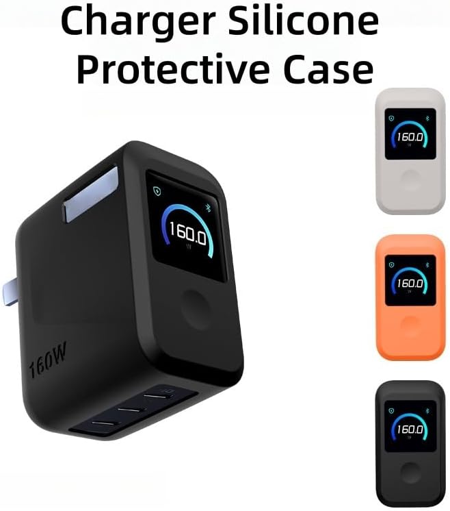 Charger Case Compatible with Anker GaNPrime 160W, for Silicone Protection & Portable Cover (Black)