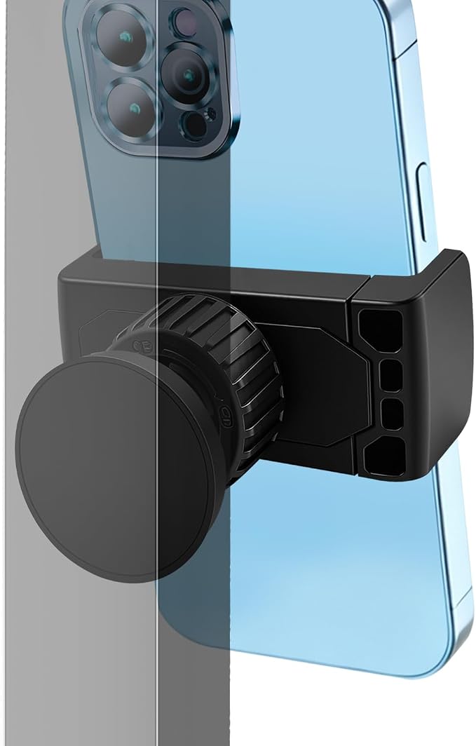 Gym Phone Holder 360 Rotation Golf Cart Phone Mount Magnet Phone Holder for Gym Fit 4.7-7 Inch Smartphone Gym Accessories for Women Men (Square clamp Head Single Magnetic Suction Type)
