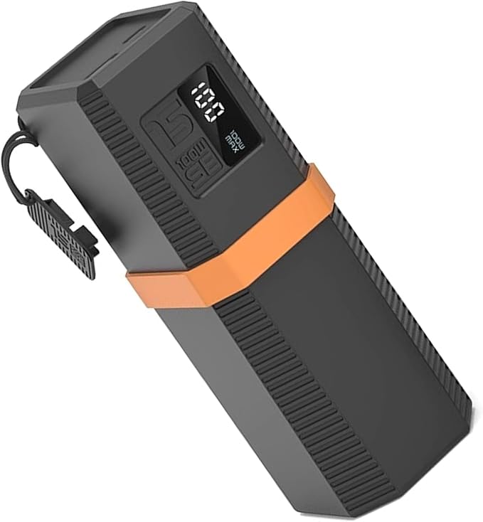 QMQJIA Protective Case for Power Charging Adapter Scratch Proof Shock Proof Silicone Skin for Battery Pack Holder 156x54x62mm