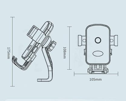 Bike Phone Holder,Anti-Shake Motorcycle Handlebar Phone Mount,Cell Phone Holder for Bike Bicycle Motorcycle Compatible with Phone 4-7inch (with Pole)