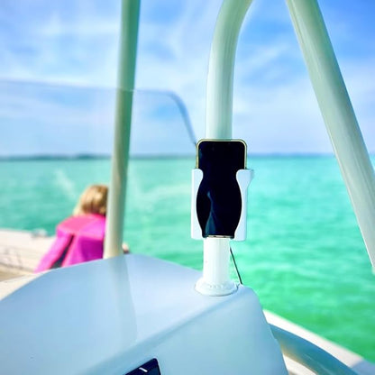 Boat Phone Holder – Marine Cell Phone Holder for Boat, Adjustable and Secure Marine Smartphone Mount, Durable Boating Accessory Made for Outdoor Conditions (2 Pack)