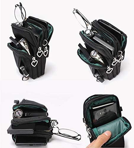 Women Nylon Cell Phone Purse Travel Crossbody Bag Wristband Sport Armband Wallet for Galaxy S10 Plus S9 Plus A50 A7 J7 Star J7 J7 Pro J4, Moto G7 Z4 Z3 G6 E5 Play, HTC U12+, OnePlus 9 (2 Pcs, Blue)