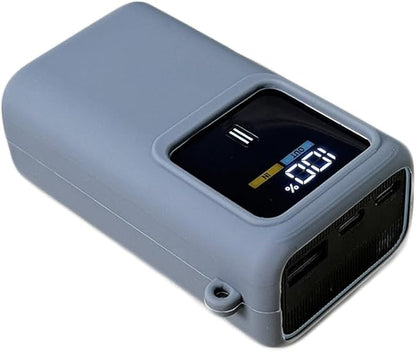 Case for CUKTECH NO.10 Mini, Mobile Power Shockproof Silicone Case, Flexible Non-Slip Portable Power Bank Cover (Gray)
