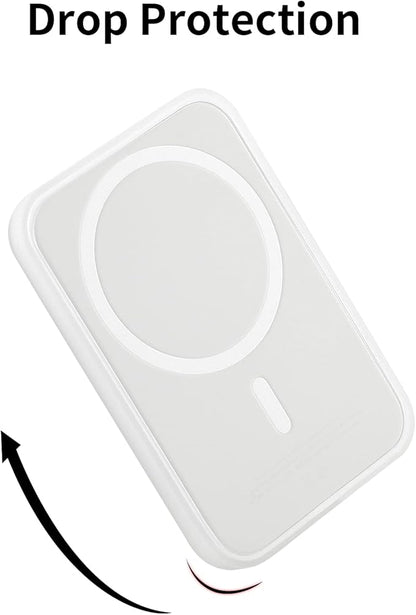 oakxco Silicone Case Compatible with Magsafe Battery Pack, Magsafe Battery Pack Cover, Scratch & Shatter Resistant, Matte Clear
