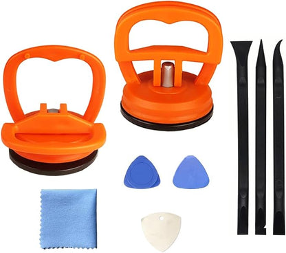 Screen repair tool 9-piece set, heavy-duty suction cup, pry tool, suitable for iPhone, iPad, iMac, MacBook, tablet, laptop, Samsung and other LCD screen opening tools