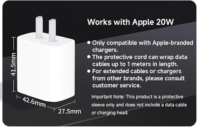 2-in-1 Power Adapter Silicone Charger Protective Case, Compatible with 18W and 20W Chargers, Fits iPhone 11, 12, 13, 14 Pro Max - 1.65 x 1.1 inches (excluding Charger) (Beige)