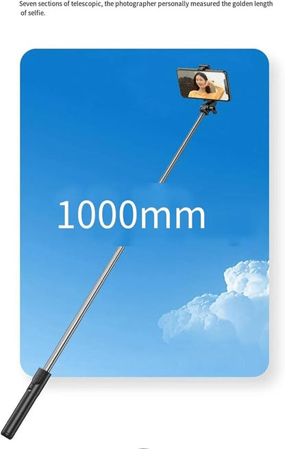 Selfie Stick Tripod, 3 in 1 Extendable & Portable iPhone Tripod Selfie Stick with Wireless Remote Compatible with iPhone 16 15 14 13 12 11 pro Xs Max 8 7, Galaxy Note10/S20/S10