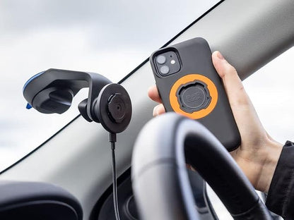 Quad Lock Suction Windshield/Dashboard Car Phone Holder for iPhone, Galaxy, Pixel Cases and Universal Adaptors