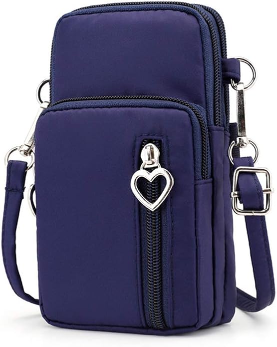 Women Nylon Cell Phone Purse Small Crossbody Bag Sport Armband for iPhone 13 Pro Max Galaxy S22 S21 Ultra Moto G Pure G Power