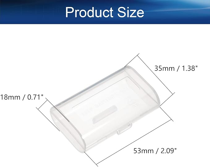 Heyiarbeit 2 x AA Battery Storage Case Holder Organizer Box Transparent 5Pcs