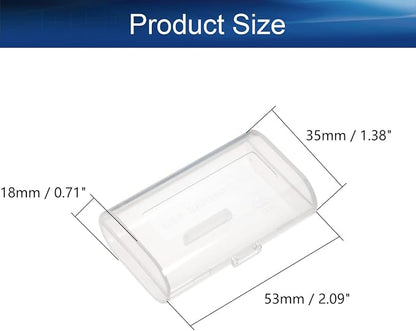 Heyiarbeit 2 x AA Battery Storage Case Holder Organizer Box Transparent 5Pcs