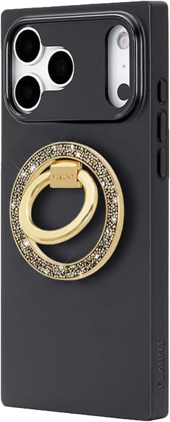 Flaunt MagSafe Ring Phone Stand - Limited Edition Magnetic Phone Grip - Slim, Collapsible Ring Holder & Stand - Detachable, 360° Rotation - Compatible with All MagSafe Cases - Gold Brilliance