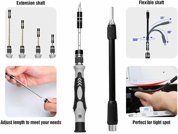 EFAITHFIX Precision Screwdriver Set, Professional 115 in 1 Magnetic Repair Tool Kit for Computer, Mobile Phone, Laptop, Tablet, Game Console, Watch, Camera, Eyeglasses, Electronics, DIY Projects, etc