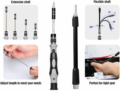 EFAITHFIX Precision Screwdriver Set, Professional 115 in 1 Magnetic Repair Tool Kit for Computer, Mobile Phone, Laptop, Tablet, Game Console, Watch, Camera, Eyeglasses, Electronics, DIY Projects, etc