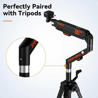 Overhead Camera Mount with 360° Adjustable Arm & Phone Holder for TikTok Live Streaming Photography Studio Content Creation, Desk Mount for for DSLR Camera/Webcam/Microphone, Black