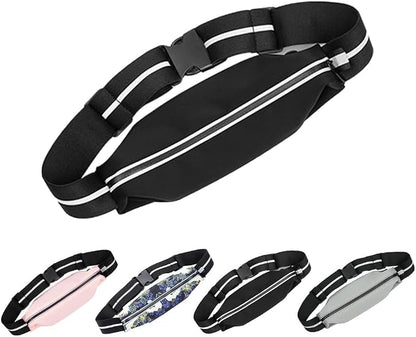 Running Belt for men,Water Resistant Fanny Pack for Women,cycling exercise travel,Reflective strips suitable for night,Slim Running adjustable size running belt bag for iPhone 17 16 15 Samsung