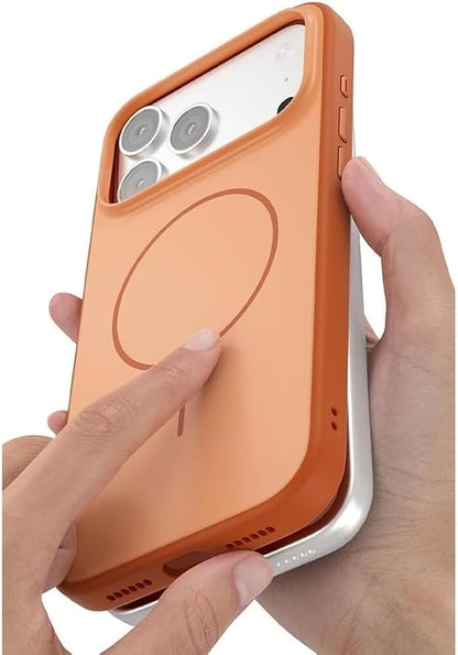 Magnetic Cover for iPhone 17 Pro Max/17 Pro/Air/17, Slim Minimalist Support Wireless Charging Impact Resistant Phone (17,Gray) (17 Air,Pink)