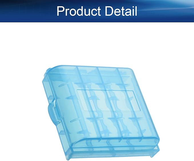 Heyiarbeit 4Pcs AA/AAA Battery Storage Case Organizer Box Holder Blue