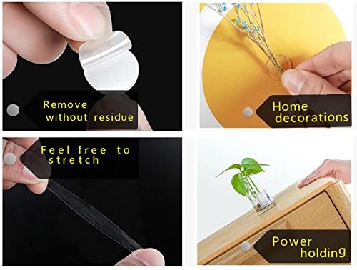 Pop Up Adhesive Dots Double Sided Mounting Tabs Round Sicky Pads Foam Tape Sticky Suction Tab Perfect for Dashboard Toys, Windshield, GPS, Tiles, Walls