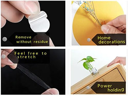 Pop Up Adhesive Dots Double Sided Mounting Tabs Round Sicky Pads Foam Tape Sticky Suction Tab Perfect for Dashboard Toys, Windshield, GPS, Tiles, Walls