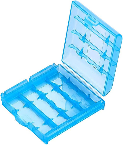 Heyiarbeit AA/AAA Battery Storage Case Holder Box, Blue Color, 1Pcs