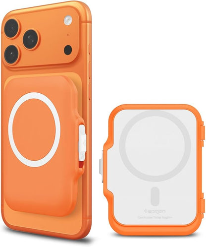 Spigen for MagSafe Wallet, Heavy Duty Hardshell Magnetic Card Holder Compatible with iPhone 17/16/15/14/13/12 Pixel 10 Series MagSafe-Cases Pixelsnap Holds 5-6/7-8 Cards