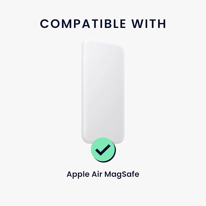 kwmobile Case Compatible with Apple Air MagSafe - Portable Powerbank Cover - External Battery Charger Bag, Shockproof - Black