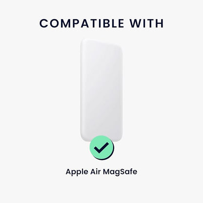 kwmobile Case Compatible with Apple Air MagSafe - Portable Powerbank Cover - External Battery Charger Bag, Shockproof - Black