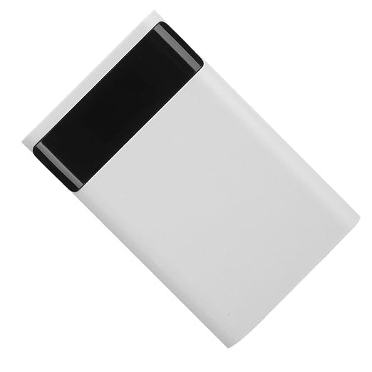 ABS Portable DIY Battery Case Kit for Charging, DIY Power Bank for All Mobile Phone, Black, 5V2A Output, Model, 85g (White)