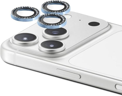 CASETiFY Camera Lens Gem [High Clarity/Easy Installation/Scratch-Proof] for iPhone 17 Pro/iPhone 17 Pro Max - Soft Blue