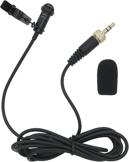 2-Pack Mic Replacement for DJI, Rode, Sennheiser Wireless Transmitter Lavalier Lapel Microphone - Wearable, Omnidirectional, 3.5mm TRS