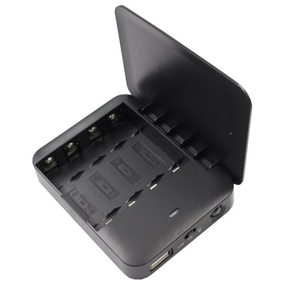 Black USB 4 AA Battery Emergency Charger Power Bank Case Fit for Cell Phone