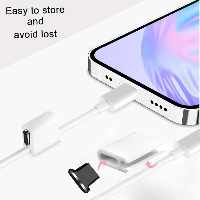 USB C Port Cover Plugs Metal Anti Dust Cap Protectors 2 PCS Compatible with Samsung Galaxy S24/S23/S22/S21 MacBook Pro Air (Black)
