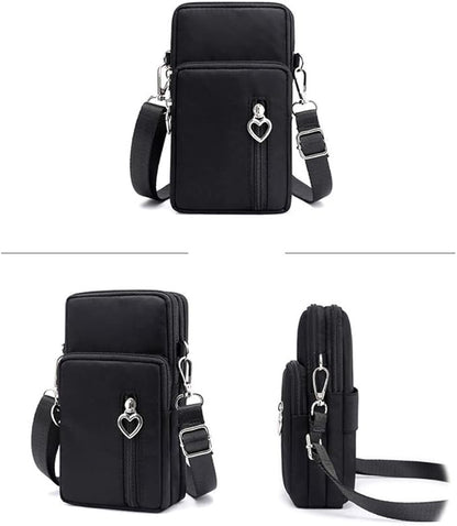 MINTEGRA Crossbody Phone Purse Nylon Shoulder Pouch Walking Wallet Wristlet Sport Armband