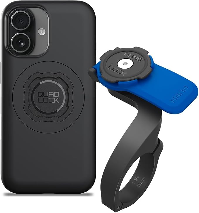 Quad Lock Out Front Handlebar Bike Phone Mount (V3) with MAG Phone Case for iPhone 17