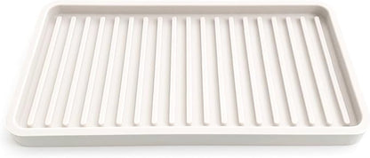 Happitasa Silicone Kitchen Sink Organizer Tray, Sponge Holder and Countertop Protector | Bathroom and Kitchen Soap Dish and Dispenser Tray (Vanilla Cream, 10"x5.25", 10.4 Ounces)