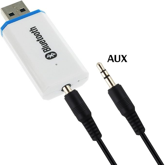 USB Bluetooth Receiver Adapter,Wireless Audio Adapter, Car Kit Music Receiver Bluetooth Adapter Home/Car Stereo Sound System,Portable Speskers,(Aux in) with 3.5mm Cable (Yet-M1).