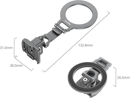 SMALLRIG Metal Phone Mount with Baseplate for Arca-Standard, Compatible for DJI RS 4 Mini, Smartphone Support with Cold Shoe Mount, Phone Tripod Mount for iPhone 17/16/15 Series etc. - 5339