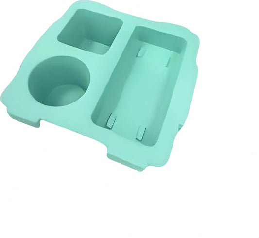 Top Cup Phone Holder Tray Storage Lid for Stanley Compatible with Bogg Bag XL Cover, Cup Organizer Holder Waterproof Silicone Multifunctional Storage Box for Outdoor Beath Camping Travel (Green, L)
