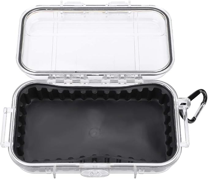 Tiiyee Small Waterproof Storage Case, Outdoor Survival Waterproof Dry Box Protective Case Shockproof Airtight Carry Box Container Floating Hard Shell for EDC Tools Phone Keys Watches Travel Fishing