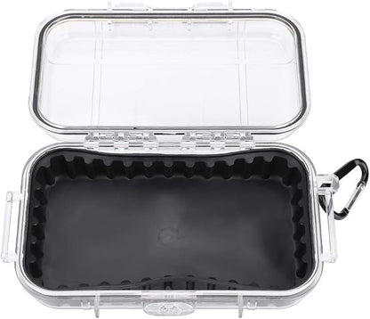 Tiiyee Small Waterproof Storage Case, Outdoor Survival Waterproof Dry Box Protective Case Shockproof Airtight Carry Box Container Floating Hard Shell for EDC Tools Phone Keys Watches Travel Fishing
