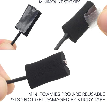 URSA Foamies Pro - Pack of 12 (Black) | Soft Foam Mounts for Wireless Lavalier Mics | Microphone Foam Covers | Stick Directly to Skin or Costume | Fits Most Microphone Brands | Lav Mic Accessories