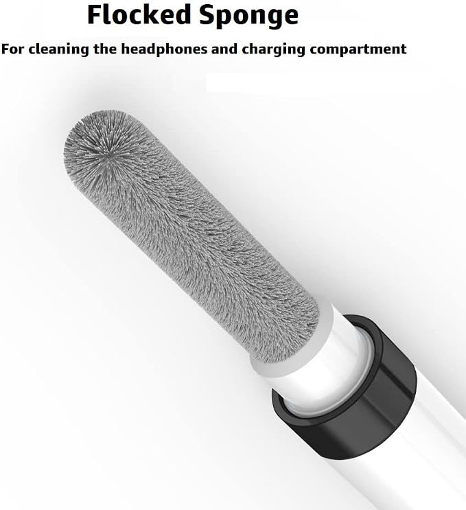 Dual-Brush Earbud Cleaning Pen | 4-in-1 Pro Kit for Precision & Durability, Tool Compatible with Airpods, Galaxy Buds, All Wireless Headsets -Black
