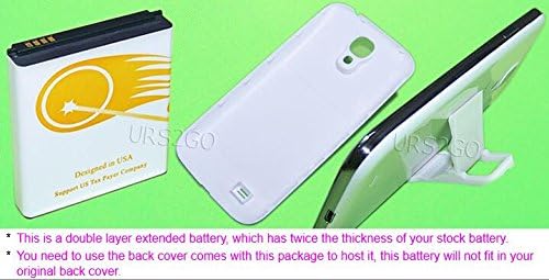 [Galaxy S4 Extended Battery High Power 8600mAh Extended Life Battery Thicker Door Cover Folding Bracket Compatible with Samsung Galaxy S4 SCH-I545 I9500 Smartphone